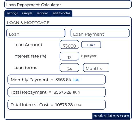 machine payment calculator